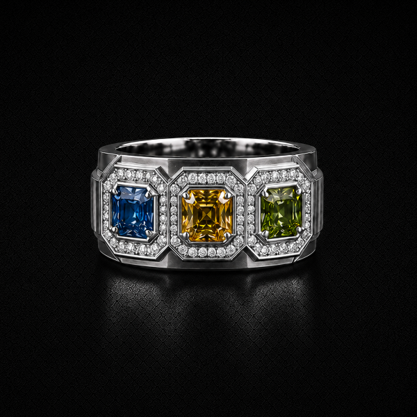 戒指無主石→(尾戒).彩鑽.有色→寬版 